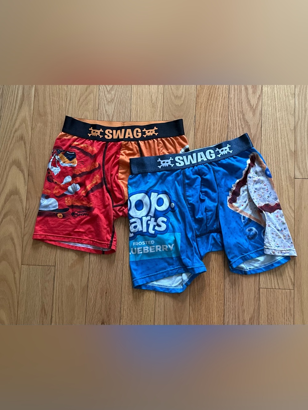 Swag Cheetos and Pop Tarts blueberry men’s boxer briefs M NWOT